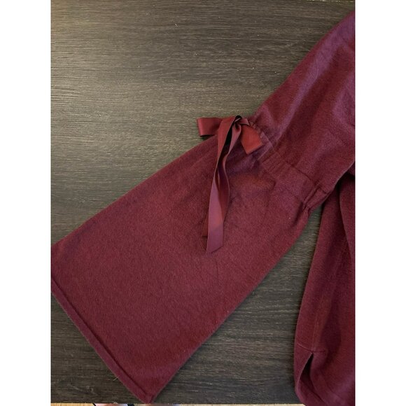 NWT Max Studio Heathered Burgundy Bell Sleeve Sweater Size XL - Picture 4 of 9